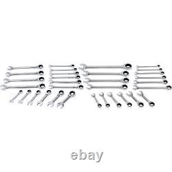 Set de clés mixtes à cliquet Klutch, 32 pièces, SAE et métrique