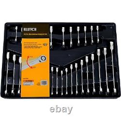 Set de clés mixtes à cliquet Klutch, 32 pièces, SAE et métrique