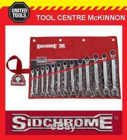 Sidchrome Scmt22211 13pce Série Pro Cliquet Ring & Open End A / F Spanner Set