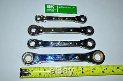 Sk Outils 4 Pièces 9mm À 17mm Ratcheting Box End Wrench Set Made In USA