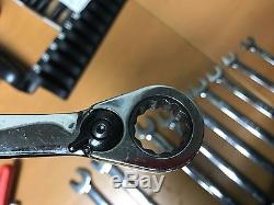 Snap On Flank Drive Plus Ratcheting Metric Combination Wrench Set Soexrm710