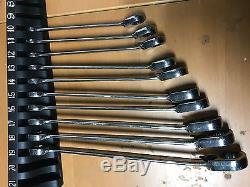 Snap On Flank Drive Plus Ratcheting Metric Combination Wrench Set Soexrm710