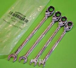 Snap On Tools 4pc Metric 6mm-9mm Flank Drive Plus Ratchet Spanner Set Soxrrm704