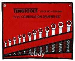 Teng Tools 12 Pièces Ensemble De Cran Combiné De Cliquet 8 19mm 6512rsmm