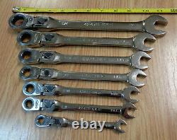 USA Craftsman Locking Flex Head Clé À Cliquet Sae Standard Inch 7pc