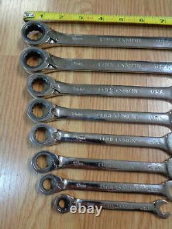 USA Made Craftsman 8pc Réversible Cliquet Ensemble De Clé Metric Boîte MM