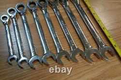 USA Made Craftsman 8pc Réversible Cliquet Ensemble De Clé Metric Boîte MM
