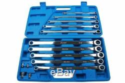 Us Pro 10pc Extra Long Double Couronne Simple Ratchet Spanner Wrench Set 8-19mm