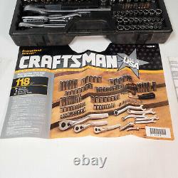 Vintage Craftsman 933618 118pc. Outils Standard Sae & Metric Mechanics Set USA