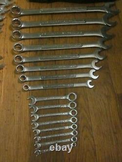 Vtg Craftsman USA Ensemble De Clés Combinées Ratchet Sae Pinces Professionnelles Métriques+