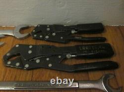 Vtg Craftsman USA Ensemble De Clés Combinées Ratchet Sae Pinces Professionnelles Métriques+