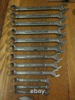 Vtg Craftsman USA Ensemble De Clés Combinées Ratchet Sae Pinces Professionnelles Métriques+