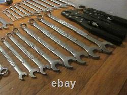 Vtg Craftsman USA Ensemble De Clés Combinées Ratchet Sae Pinces Professionnelles Métriques+
