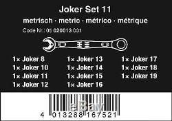 Wera 020013 Joker Ensemble De 11 Clés Mixtes À Cliquet Avec Pochette