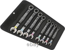 Wera Joker 8 Pce Imperial Combined Ratcheting Crynch Set Textile Pouch 020012