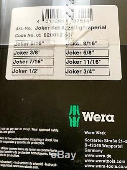 Wera Ratcheting Ensemble De Clés À Clé 8 Pièces Sae In Pouch Allemagne