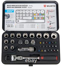 Wurth Pass-through Ratchet Assortiment 096513036 Socket Set Wrench Automotive