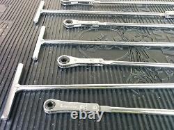 #ak326 Snap-on 7 Pc T-handle Ratcheting Box Wrench Set Rtb607