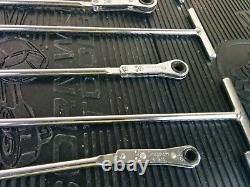 #ak326 Snap-on 7 Pc T-handle Ratcheting Box Wrench Set Rtb607