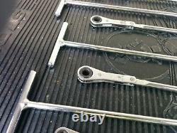 #ak326 Snap-on 7 Pc T-handle Ratcheting Box Wrench Set Rtb607